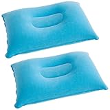NJCXOLA 2 Stück Kissen aufblasbar,Aufblasbares kopfkissen,Aufblasbares Kissen Camping Reisekissen...