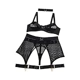 pistro Damen-Unterwäsche-Set, Braut-Dessous, durchsichtig, Dessous-Set für Hochzeitsnacht,...