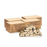 Neandertaler Feuer Brennholz Buche Kaminholz - Buchenholz Grillholz 25 cm 30 kg | Hartholz Feuerholz...