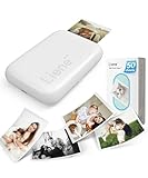 Liene Mini Fotodrucker für Smartphone(5x7,6cm) - mit 50 Blatt Zink-Fotopapier mit Kleberückseite,...