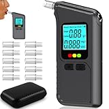 Alkoholtester Professioneller Promillemessgerät, Digitaler LCD Anzeige, Tragbarer Alkoholmessgerät...