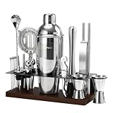 ASOVNIS 23-teiliges Barkeeper-Set, Cocktail-Shaker-Set mit Ständer|Bar-Getränkemixer-Set mit Allen...