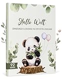 MILO&KIDS® Babyalbum mein erstes Jahr (Panda) | Babytagebuch zum Selbstgestalten | Baby...