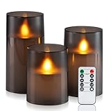 Homemory Wasserdicht Outdoor Flackernde Flammenlose Kerzen mit Realistischer Tanzender Flamme,...