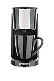 Grossag Kaffee-Automat KA 8 ein-Tassen Kaffee-Automat in Schwarz, entnehmbarer Permanent-Filter,...