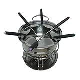 Yominerr Fonduetopf-Set Fonduetopf Mehrzweck-Outdoor-Camping mit 6 Stäbchen Edelstahl...