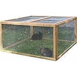 Kerbl Freilaufgehege Vario (Freigehege mit Maschendraht, 120x120x59 cm, Kleintierkäfig für...