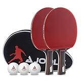 JOOLA Tischtennis Set Duo PRO 2 Tischtennisschläger + 3 Tischtennisbälle + Tischtennishülle,...