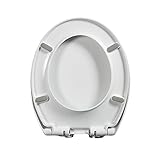 Runder Toilettensitz, langsam schließend, leise schließend, runder Toilettensitz, weißes...