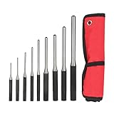Körner 9-teiliges Stahl Spannstift Set, Mechaniker Profi Werkzeugsatz mit Aufbewahrungstasche Zum...