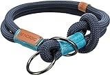 Trixie Halsband für Hund be Nordic Slip mit Stopper dunkelblau/hellblau 55x1,3 cm