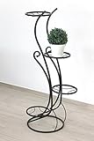 DanDiBo Blumentreppe Metall Schwarz 96 cm Blumenständer mit 4 Ablagen KW410 Blumensäule...