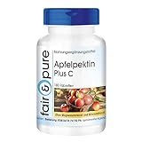 Apfelpektin mit Vitamin C & Calcium - vegan - natürlicher Ballaststoff - 180 Tabletten - ohne...