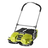 RYOBI 18 V ONE+ Akku-Kehrmaschine R18SW3-0 (Kehrbreite 53 cm, Kickschalter, Auffangbehälter 17 l,...