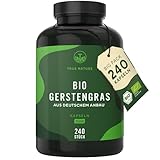 Bio Gerstengras – 240 vegane Kapseln – 3.000 mg pro Tag – aus deutschem Anbau & in Deutschland...