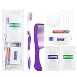 50 Stück Hygiene-Kit, Toilettenartikel-Set, einzeln verpackt, Reise-Einweg-Hygiene-Kit, Homeless...