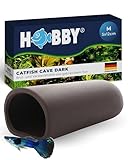 HOBBY Aquaristik Catfish Cave M I 5 x 12 cm I Brut- und Versteckhöhle aus gebranntem Ton für Welse...