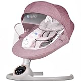 BEBE2LUXE ALPHA Babywippe, Elektrische Babyschaukel mit Musik, Nutzbar ab der Geburt bis ca. 6...