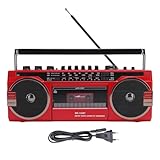 Vvikizy Retro BT Cassette Player Recorder, AM FM SW Radio mit USB Aux -Kopfhörerbuchse, MP3...