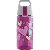 SIGG VIVA ONE Hearts Kinder Trinkflasche (0.5 L), schadstofffreie Kinderflasche mit auslaufsicherem...