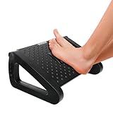 Fußstütze Schreibtisch, Ergonomischer Fußablage mit Massageoberfläche, 6 Höhenverstellbar...