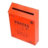 DECOMELODY Vintage Wandbriefkasten aus Robustem Eisen Praktische Wandmontage Großzügiges...
