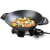 Domo DO-8708W DO8708W elektrischer Wok, Aluguss, 5 liters