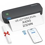 ByteCintia Mobiler Drucker Bluetooth Thermodrucker A4, 300dpi Tragbarer Drucker Inkless Printermit...