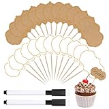 Sxutop 100 Stück Schilder Buffet Fähnchen zum Beschriften Kuchenschilder zum Stecken Käse Marker...