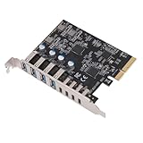 Bewinner PCIe zu USB 3.2 Gen 2 Karte 8 Port, 4X Typ C 4X Typ A 10 Gbit/S Expansionskarte, für Linux...