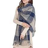 Miss Lulu Winter Lange Weiche Warme Tartan Schals Wraps für Frauen Wolle Spinnen Quaste Schal Lange...