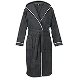LAYNENBURG Bademantel Herren Frottee - Kapuze - Lang - 100% Baumwolle (360g/m2) - OEKO TEX Standard...