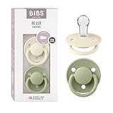 BIBS De Lux Schnuller 2er-Pack, BPA-frei, Kirschform Nippel. Silikon, Hergestellt in Dänemark. 0-36...
