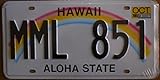 USA Kennzeichen, 31 x 16 cm, Nachdruck, Hawaii