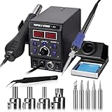 Yofuly 750W Lötstation, 2 in 1 Heißluft Lötstation Lötkolben Set 8786D SMD Entlötstation &...