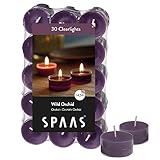 Spaas 30 Duftenden Clearlights, Teelichter mit durchsichtigem Halter, ± 4,5 Stunden - Wild Orchid,...