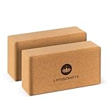 Lotuscrafts® Yoga Block Kork 2er Set oder Einzeln, Korkblock in 2 Größen, Made in Portugal, 100%...