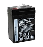 Q-Batteries 6LS-4.5 6V 4,5Ah Blei-Vlies Akku/AGM VRLA