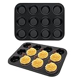 2 Stück 12er Muffinform Blech für 24 Muffinblech Muffin Backform Antihaftbeschichte Backform...