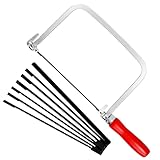 Laubsäge Set inkl. 7 Sägeblätterund Laubsägebogen für Metall und Holz 360 Grad drehbar Mit...
