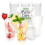 Metionga 50 Partybecher Set, Plastikbecher 0,4l (13,5oz) Mehrwegbecher, Bruchsichere Polypropylen,...