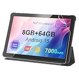AWOW Tablet 10 Zoll Android 15: 2025 Neueste 7000mAh Octa-Core 8GB RAM+64GB 1TB TF Tablet PC mit...