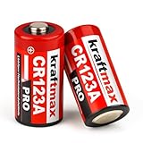 kraftmax 2er Pack CR123A PRO Lithium Batterien 3V – Hochleistungsbatterien für Taschenlampen,...