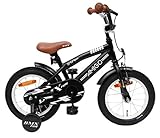 AMIGO BMX Fun - Kinderfahrrad für Jungen - 14 Zoll - mit Handbremse, Rücktritt, Lenkerpolster und...