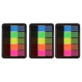 3-Pakete fluoreszierende Index-Klebeetiketten, PET-Material wasserfest, keine Klebeverbleib,...