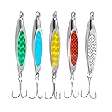 TUXIBIN 5 STÜCKE Metall Fischköder Scheibe Löffel Spinnerbaits Angelgerät Makrele Schneider...