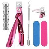 LIQWEI Nagelknipser Set, Tipcutter mit Magnete Nagelfeile Stahl Push, Knipser & Schneider für...