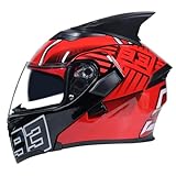 Integralhelm Klapphelm Motorrad Modularer Helm Motorrad Doppelvisier Männer Frauen Flip...