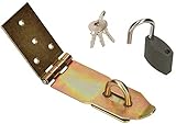 KOTARBAU® Überfalle Mit Vorhängeschloss 3 Verschiedene Größen Gelb Verzinkt Überlaufscharniere...