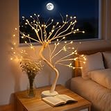 ChaneeHann LED Birkenbaum mit Lichter,108 LEDs Deko Lichterbaum Innen,USB & Batteriebetriebener...